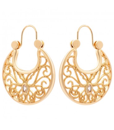 Серьги классические “Восточные” лимонная позолота