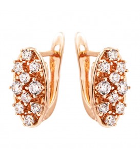 Серьги классические “Соты” позолота