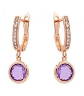 Серьги классические “Колечко” позолота