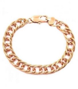 Браслет мужской позолота без камней 20 см