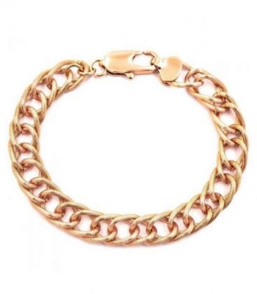 Браслет мужской позолота без камней 20 см