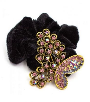 Резинка для волос с брошью