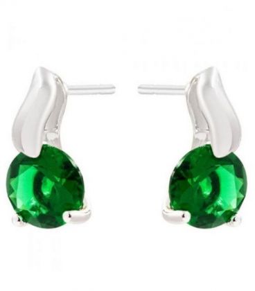 Серьги-гвоздики “Капля” родиум