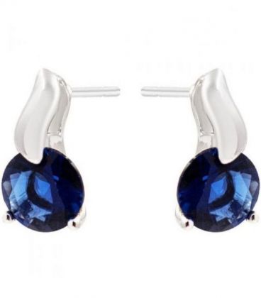 Серьги-гвоздики “Капля” родиум