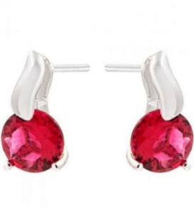 Серьги-гвоздики “Капля” родиум
