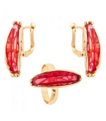 Набір "Око дракона" сережки+кільце