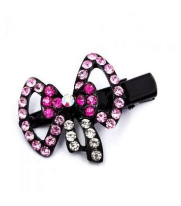 Заколка для волос со стразами “Бантик”