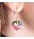 Серьги «Сердца» лим. позолота Swarovski Crystals 3 см