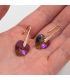Серьги «Сердца» лим. позолота Swarovski Crystals 3 см