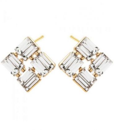 Сережки-гвоздики "Ромб"