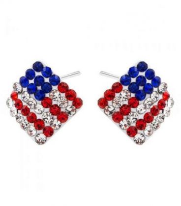 Серьги-гвоздики “Ромбик”