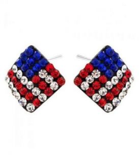 Серьги-гвоздики “Ромбик”