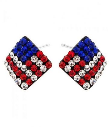 Серьги-гвоздики “Ромбик”