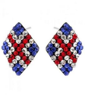 Серьги-гвоздики “Ромбик”