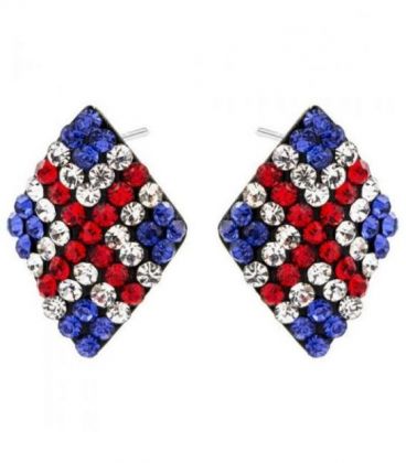 Серьги-гвоздики “Ромбик”