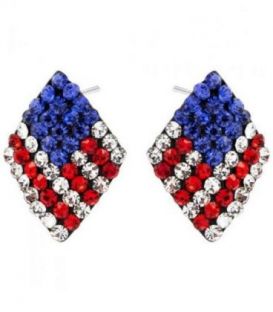 Сережки-гвоздики "Ромбик"