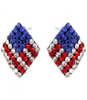 Сережки-гвоздики "Ромбик"