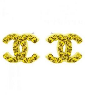 Сережки-гвоздики "Chanel"