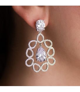 Сережки (гвоздики) родіум Ажурні