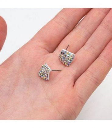 Серьги-гвоздики “Ромбик”