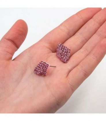 Сережки-гвоздики "Ромбик"