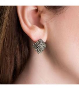 Сережки-гвоздики "Ромбик"