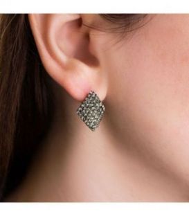 Сережки-гвоздики "Ромбик"