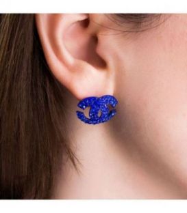 Сережки-гвоздики "Chanel"