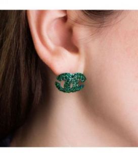 Сережки-гвоздики "Chanel"