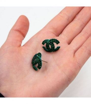 Сережки-гвоздики "Chanel"