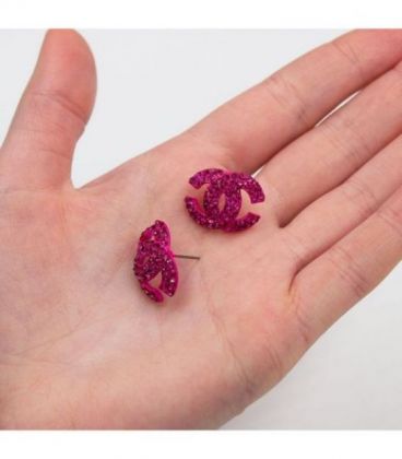 Сережки-гвоздики "Chanel"