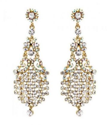 Сережки вечірні "Бенгальське сяйво"