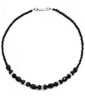 Кольє, чеський кришталь, чорний