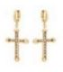 Сережки лимонна позолота, підвіски, "Хрестики"