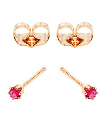 Серьги-гвоздики "Камень 0,2 в цветке держателе" 