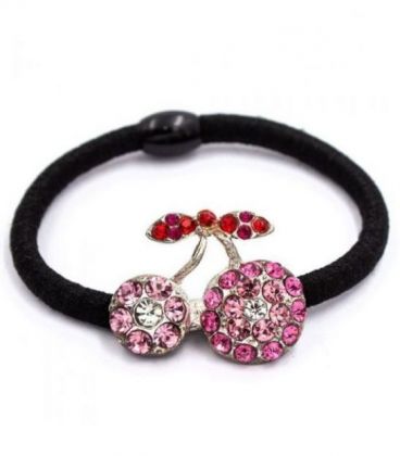 Гумка для волосся з брошкою "Вишеньки"