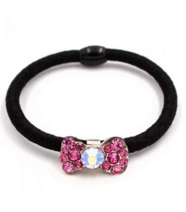 Резинка для волос с яркой брошью