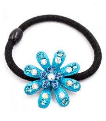 Резинка для волос с брошкой "Цветочек"