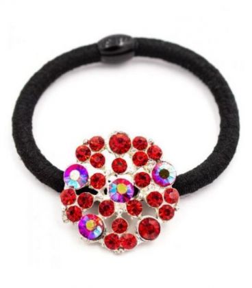 Гумка для волосся з брошкою "Квіточка"