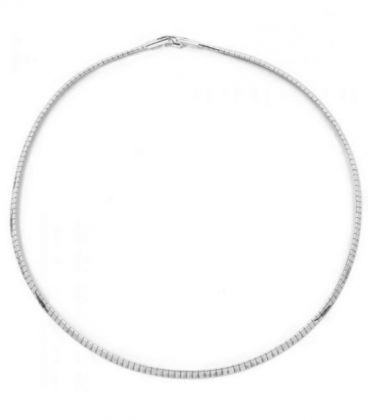 Металлическое колье, родий 0,4 х 42 см