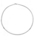 Металлическое колье, родий 0,4 х 42 см