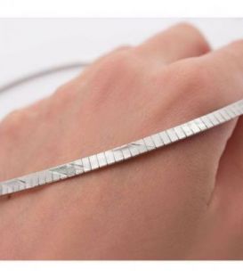 Металлическое колье, родий 0,4 х 42 см