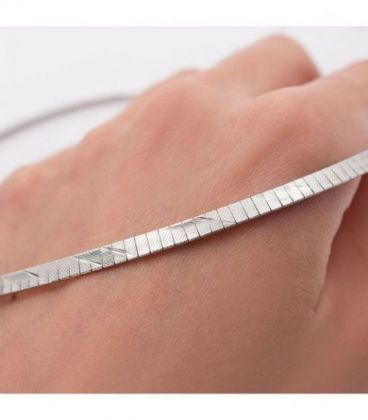 Металеве кольє, родій 0,4 х 42 см