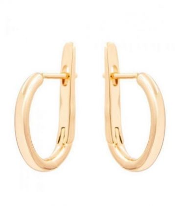 Серьги лимонная позолота "Колечко" классика