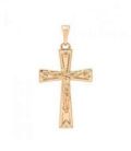 Крестик лимонная позолота, с распятием 3 см