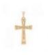 Крестик лимонная позолота, с распятием 3 см