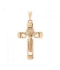 Крестик лимонная позолота, с распятием 3 см