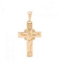 Крестик лимонная позолота, с распятием 3 см