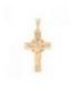 Хрестик лимонна позолота, з розп'яттям 3 см