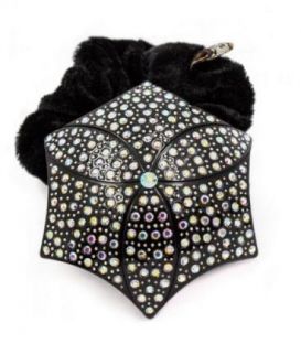 Гумка для волосся тканинна, велюрова з Брошкою зі стразами